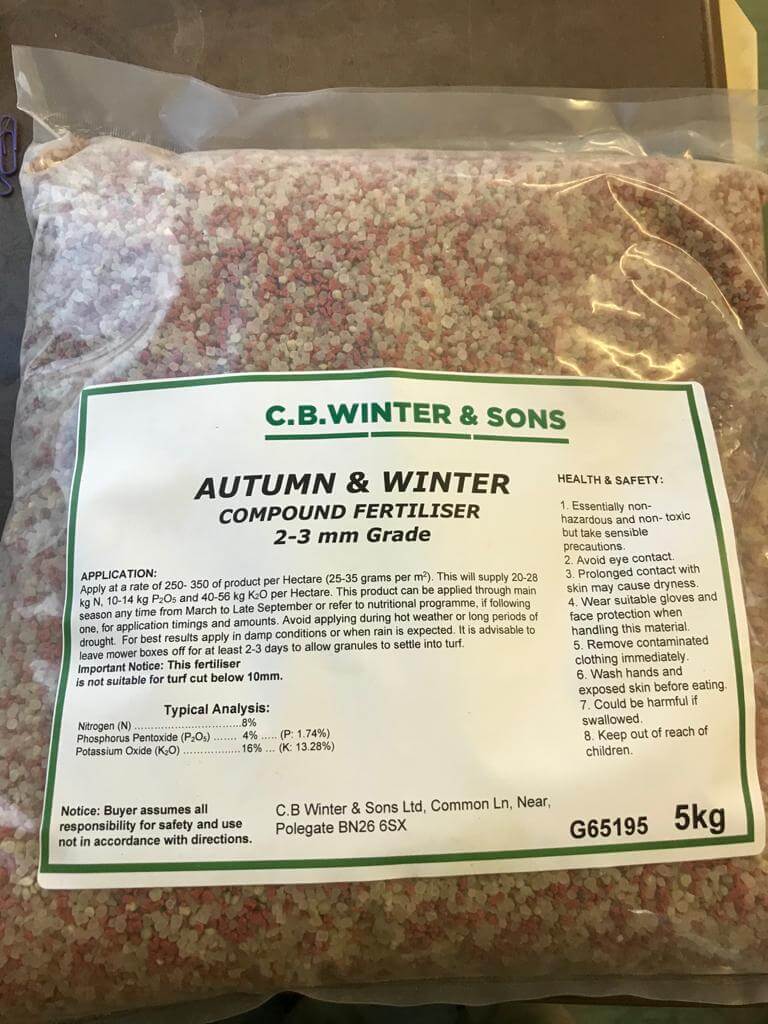 Autumn & Winter Compound Fertiliser C.B. Winter & Sons